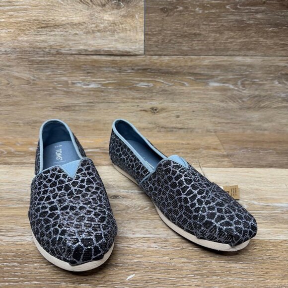 Toms Alpargata Silvery Blue Canvas Flats with ortho foam insoles NWT - Picture 5 of 6